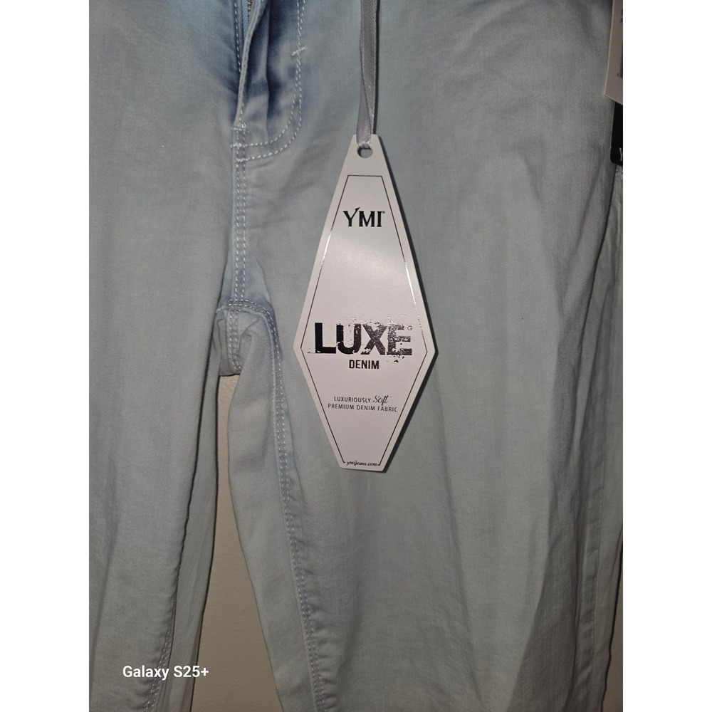 YMI Luxe Denim Light Wash Distressed Skinny Jeans  Size 11 NEW - Picture 3 of 4